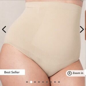 Shapermint Essentials All Day Every Day High-Waisted Beige Shaper Panty, M/L